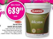 Plascon Micatex White Or Colours-20l Each