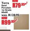 Terra Sand Porcelain 1st Grade Tile 60x60-Per Sqm
