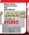 Silver Grey Polished Granite Slab 900x2000x30-Each