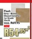 Flash Grey/Brown Glazed Ceramic 1st Grade Tile 35x35-Per Sqm
