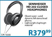 Sennheiser HD 202 Closed Headphones