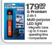 Q Premium 2-In-1 Multi-Purpose LED Light-Each