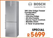 Bosch 360Ltr Fridge Freezer Combination