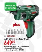 Bosch 3.6V Lithium Ion Screwdriver Each