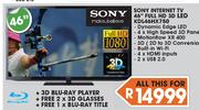 Sony 46" Full HD 3D LED Internet TV(KDL46HX750)