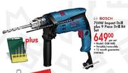 Bosch 700W Impact Drill Plus 9 Piece Drill Bit Set-Per Set