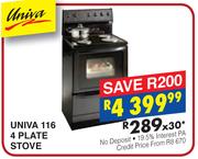  Univa 116 4 Plate Stove