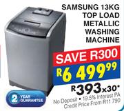  Samsung 13kg Top Load Metallic Washing Machine