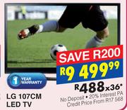  LG 107cm LED TV
