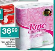 Dinu Rose Collection Dubbellaag Toiletrolle-9's