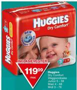 Huggies Dry Comfort Weggooidoeke junior 5-58, Maxi 4-68, Midi 3-78