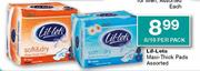 Lif-Lets Maxi-Thick Pads-8/10 Per Pack 
