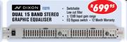 Dixon Dual 15 Band Stereo Graphic Equaliser EQ215