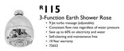 3-Function Earth Shower Rose