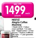 Nestle Alegria Coffee Machine A510