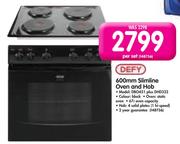 Defy 600mm Slimline Oven And Hob DBO451 Plus DHD332-Per Set
