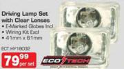 Ecotech Driving Lamp Set With Clear Lenses-Per Set