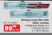 Ecotech Driving Lamp Set With Clear Lenses-Per Set