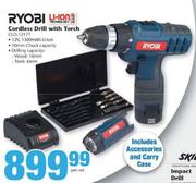 Ryobi Cordless Drill With Torch CLD-1217T