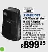 Trendnet 450MB/ps Wireless N USB Adapter