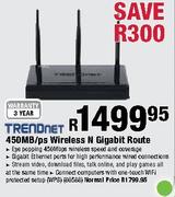 Trendnet 450MB/ps Wireless N Gigabit Route
