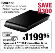 Seagate Expansion 2.5" 1TB External Hard Drive