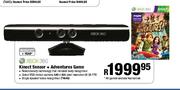 XBox 360 Kinect Sensor + Adventures Game
