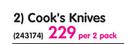 Cook's Knives-Per 2's Pack