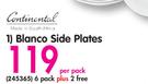 Continental Blanco Side Plates-Per Pack
