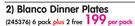 Continental Blanco Dinner Plates-Per Pack