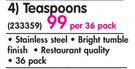 Teaspoons-Per 36's Pack
