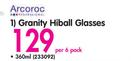 Arcoroc 360ml Granity Hiball Glasses-Per 6 Pack