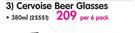 Arcoroc 380ml Cervoise Beer Glasses-Per 6 Pack 