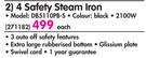 AEG 4 Safety Steam Iron DB 5110PB -S-Each