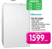Hisense 130Ltr  Bar Fridge-Each