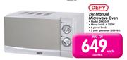Defy 20Ltr Manual Microwave Oven DMO349-Each