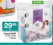 Luxury Soft 2-Ply Toilet Tissue-9's