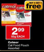Catmor Cat Food Pouch Assorted-85g Each