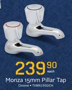 Tivoli Monza 15mm Pillar Tap Chrome TVMN1950/CH-Each