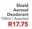 Shield Aerosol Deodorant Assorted-150ml