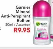 Garnier Mineral Anti-Perspirant Roll-On Assorted-50ml