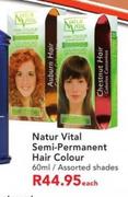 Natur Vital Semi-Permanent Hair Colour-60ml Each