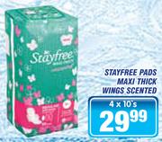 Stayfree Pads Maxi Thick Wings Scented-4 x 10's