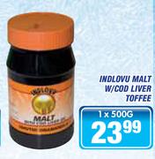 Indlovu Malt W/COD Liver Toffee-1 x 500g