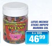 Lotus Incense Sticks Impepo Maroma Col-6 x 30g