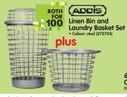 Addis Linen Bin And Laundry Basket Set