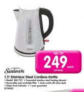 Sunbeam 1.7L Stainless Steel Cordless Kettle-SAK-701
