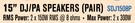 Dixon 15" PA/DJ Speakers (Pair) SDJ1508P