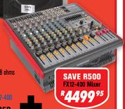 Dixon 12 Channel Powered Mixer With Effects FX12-400