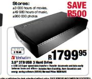 Verbatim 3.5" USB 3 Hard Drive-3TB